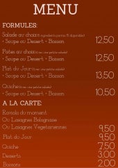 Menu Toccata Cafè - Formules