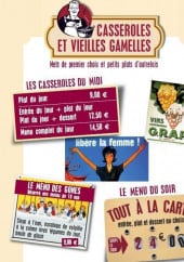 Menu Casseroles et vieilles gamelles - Les menus