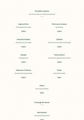 Menu Grive - La carte