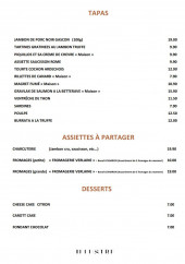 Menu Illustre - Les tapas, assiettes et desserts