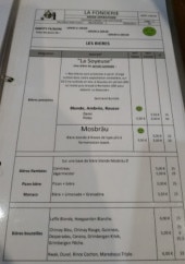 Menu La Fonderie - La carte