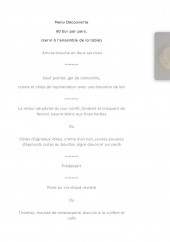 Menu Le Boeuf d'Argent - Menu Découverte