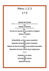 Menu Le un deux trois - Le menu 17 €