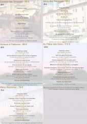 Menu Les terrasses de lyon - Les menus