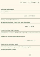 Menu Milprée - Les formules