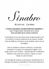 Menu Sinabro - Carte et menu Sinabro
Lyon 6