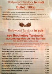 Menu Bollywood Tandoor - Les buffets