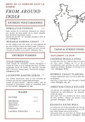 Menu Deb's - Les entrées, tapas, ...