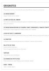 Menu La Faute aux Ours - Les miam miam