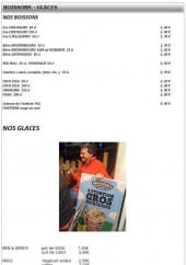Menu Pizza pouce - les boissons et glaces
