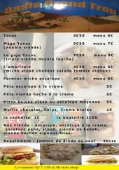 Menu Oasis Grand Trou - Les menus à la carte