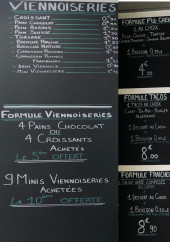Menu Bec a Pains - Les formules