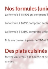 Menu Le Temps d'un Repas - Les formules du midi