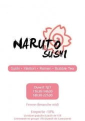 Menu Naruto sushi - Carte et menu Naruto sushi Lyon 9
