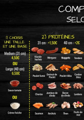 Menu Pizza Story - Pizza personnalisé