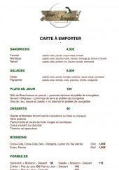 Menu Terroir & Nénuphar - Carte à emporter