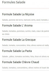 Menu Cafe aroma - Formules salade