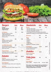Menu La Paillote Fidésienne - Burgers, sandwiches, salades,...