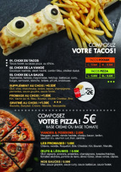 Menu Foolek pizz - Les tacos et pizzas