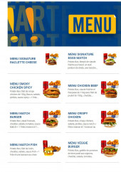 Menu Match Burger - Les menus