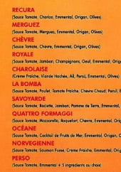 Menu La Pizza du Château - Les pizzas suite