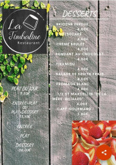 Menu La Timbaline - Les menus et desserts
