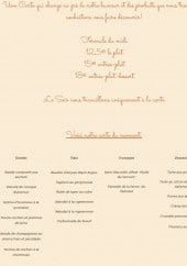 Menu Le Bistrot du Trolley - Les formules, entrées, plats...