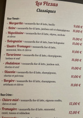 Menu Farniente - Les pizzas  classiques