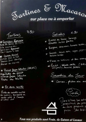 Menu Tartines et macarons - Exemple de menu