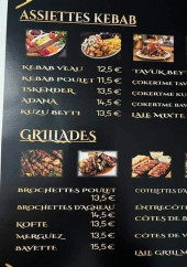 Menu Chez Lale - Les assiettes kebab et grillades