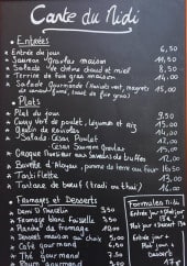 Menu Le Comptoir Demange - Exemple de menu