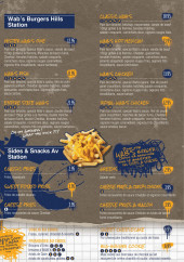 Menu Wab's Burgers - Les burgers hills, sides, ...