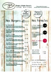 Menu Balzamik - Les burgers et formules