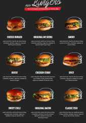 Menu My Beers - Les burgers