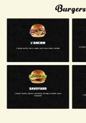 Menu Chez L'Ancien - Les burgers