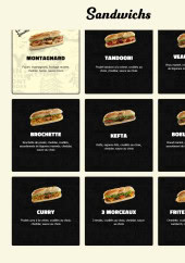 Menu Chez L'Ancien - Les sandwichs