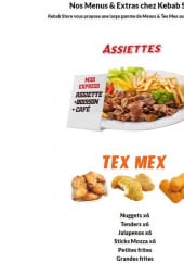 Menu Kebab Store - Assiettes et tex mex
