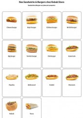 Menu Kebab Store - Sandwiches et burgers