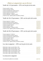Menu Le Tipaza - Les plats a emporter ou a livrer
