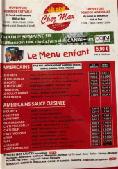 Menu Chez Max - Américains