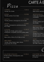 Menu La Villa - Les pizzas et calzones