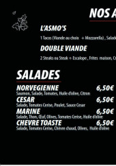 Menu Asmos pizza - Les assiettes, salades et sandwichs
