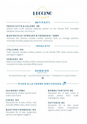 Menu Leccino - Les antipasti, insalate, ...