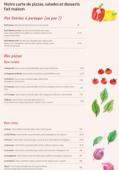 Menu Pizz’Ô Bois - Les entrées, pizzas, ...