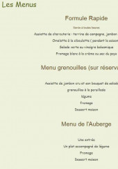 Menu Auberge Du Chatoux Fleuri - Les menus