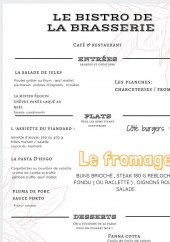 Menu Brasserie Des Sports - Exemple de menu