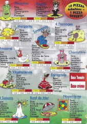 Menu L' Auberge Deniçoise - Les pizzas