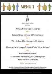 Menu Paul Bocuse - Menu 1