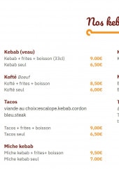 Menu Turquoise - Les kebabs