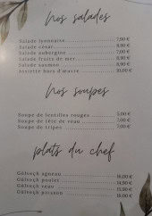 Menu Le 1050 - Les plats, soupes et salades